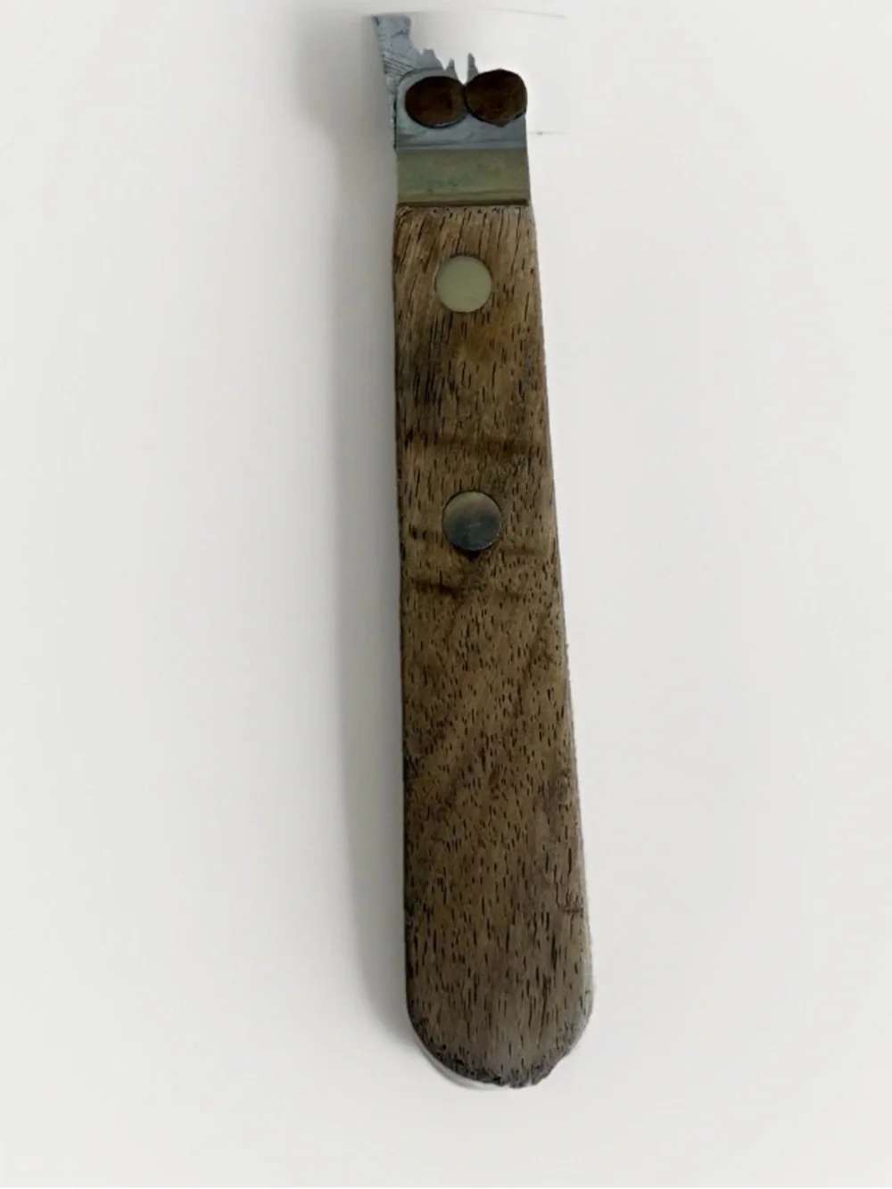 Vintage Mid Century Japanese Stainless Steel Angled Serving Spatula Wood Handle